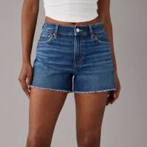 H&M Blue Frayed Jean Shorts